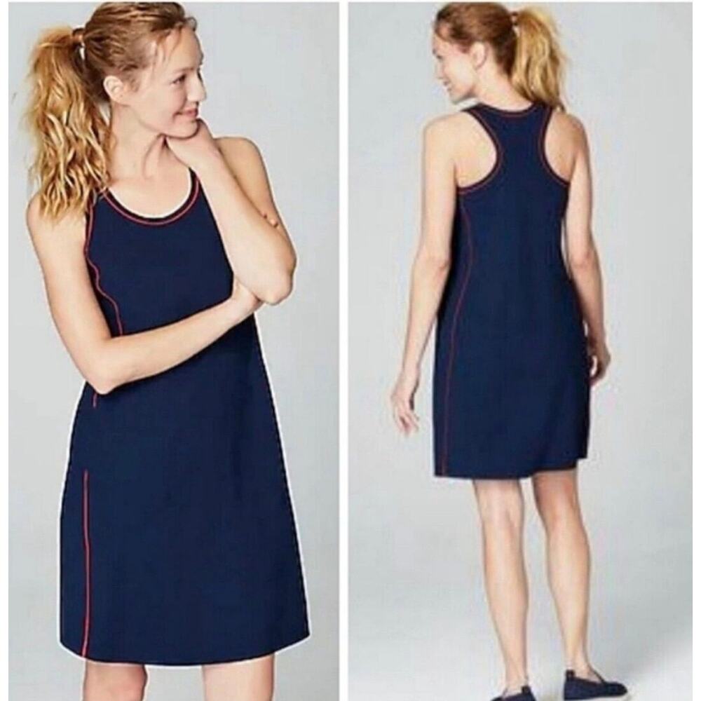 J.Jill Fit Navy Red Activewear Racerback Tennis Pickleball Preppy Dress XS